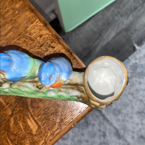 Vintage Hand-Painted Porcelain Double Bud Vase - Picture 4 of 8